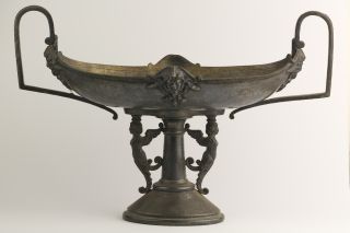 Antique Lg 19th C Metal Figural Centerpiece Bowl Rogers Smith & Co Striking photo