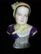 Antique German Porcelain Sitzendorf Dresden Lady Bust Figurine Figure Figurines photo 9