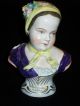 Antique German Porcelain Sitzendorf Dresden Lady Bust Figurine Figure Figurines photo 1
