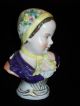 Antique German Porcelain Sitzendorf Dresden Lady Bust Figurine Figure Figurines photo 2
