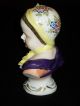 Antique German Porcelain Sitzendorf Dresden Lady Bust Figurine Figure Figurines photo 5
