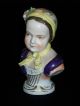 Antique German Porcelain Sitzendorf Dresden Lady Bust Figurine Figure Figurines photo 7