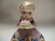 Antique Decorative Porcelain Girl Figurine Holding Bouquetmint Figurines photo 1