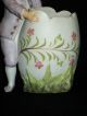 Antique German Bisque Piano Baby Boy W Egg Figural Vase Figurines photo 2