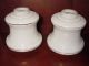 Pair White Opaque Milk Glass Light Lamp Shades Bell Shape Hurricane Globes Old Lamps photo 1