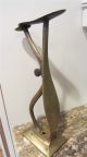 Antique Solid Brass Shoe Shine Pedestal Early 1900 ' S Metalware photo 1