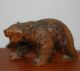 Vintage Folk Art Carved Grizzly Or Golden Bear Wood Sculpture 1930s Carved Figures photo 9