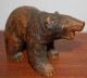 Vintage Folk Art Carved Grizzly Or Golden Bear Wood Sculpture 1930s Carved Figures photo 1