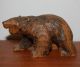 Vintage Folk Art Carved Grizzly Or Golden Bear Wood Sculpture 1930s Carved Figures photo 2