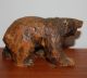 Vintage Folk Art Carved Grizzly Or Golden Bear Wood Sculpture 1930s Carved Figures photo 3