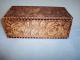 Victorian Pyrography Art Wooden Mens Hose Box Boxes photo 3