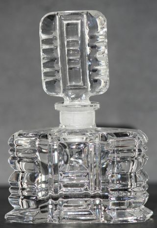 Clear Love Perfume Bottle - Czechoslovakia,  True Art Deco - Very Special Shape photo