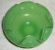 Stunning Antique Jade Green Opaline Glass Lotus Bowl Hand Enameled Other photo 2
