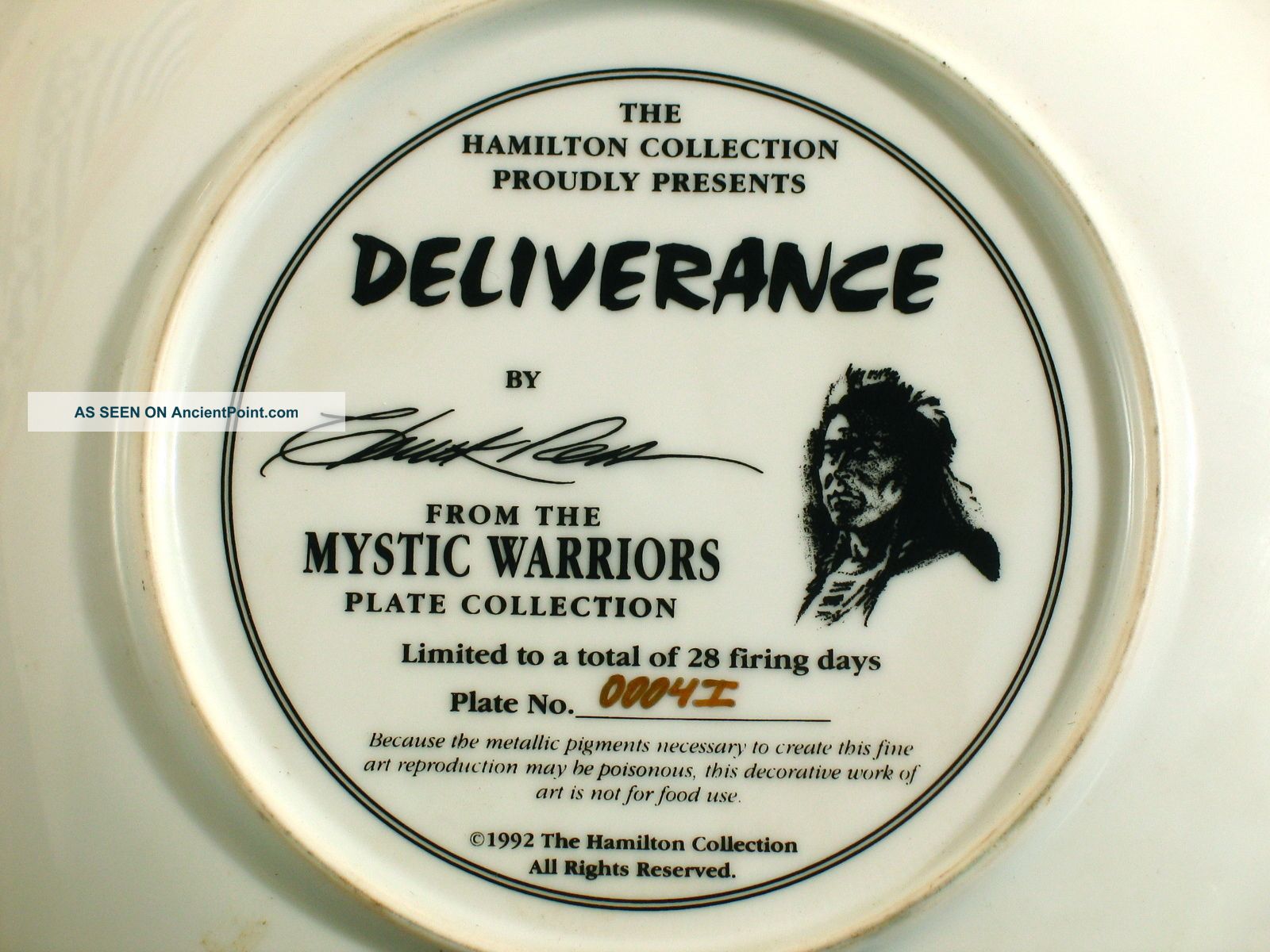 Deliverance Mystic Warriors 1992 The  Hamilton Collection