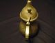 Antique Brass Arabic Coffee Pot Patina Floral Metalware photo 7