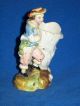 Anitque German Or French Porcelain Peasant Man Figural Match Holder Figurine Figurines photo 3