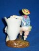 Anitque German Or French Porcelain Peasant Man Figural Match Holder Figurine Figurines photo 4