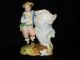 Anitque German Or French Porcelain Peasant Man Figural Match Holder Figurine Figurines photo 5