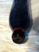 Antique Cobalt Blue Hand Blown Glass Rolling Pin From England Other photo 2
