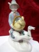Gerold Porzellan Boy With Ducks Figurine From Western Germany Bavaria Figurines photo 2