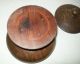 Vintage Treen Treenware Wooden Pedestal Bowl With Lid Large Size Boxes photo 1