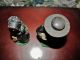 Antique Man & Woman Cast Iron Figurine Set: Preacher & Wife W/ Paint Metalware photo 5