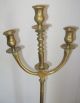 Great Pair Of Antique French Brass Candleholders - Very Tall Metalware photo 2