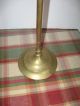 Great Pair Of Antique French Brass Candleholders - Very Tall Metalware photo 4