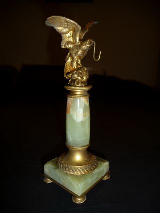 French Gilded Bronze / Onyx Marble Clock Stand,  19th C. photo