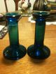 Pair Of Vintage Blue Glass Vases Vases photo 1