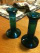 Pair Of Vintage Blue Glass Vases Vases photo 2