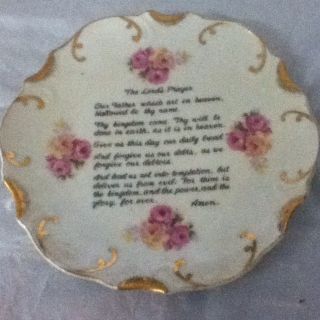 Lord ' S Prayer; Collectible Plate Trimmed In Real 18kt Gold photo