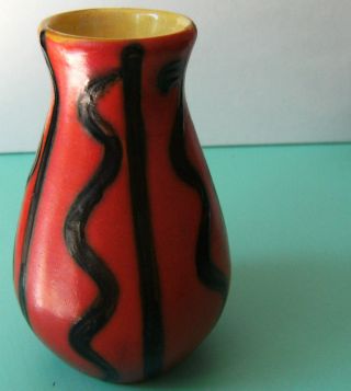 Decorative Cute Vintage/antique Small Art Deco Ceramic Vase From Hungary photo