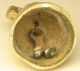 Charming Elizabethan Antique Brass Chatelaine Lady Table Bell With Feet Clapper Metalware photo 6