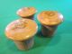 Vintage French Wood Topped Corks (scientific/apothecary?) Set Of 3 Other photo 1