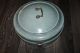Antique Enamelware Round Bread Box Bin Grey Speckle - Ware Graniteware 1920 ' S Metalware photo 7