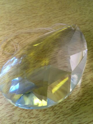Faceted Clear Glass Teardrop Decorative Window Hanging Prism photo