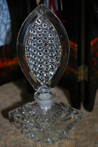 Vintage Irice Czech Crystal Glass Perfume Bottle photo