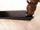 Brass Mouse Figurine Doorstop Black Wooden Wedge Metalware photo 4