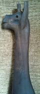 2 Hand Carved Wood Giraffes From 1960s Africa Carved Figures photo 2