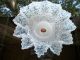 Antique Hand Blown Opalescent Spatter Glass Swirl X - Lg Ruffled Shade; C1880 ' S Other photo 8