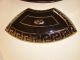 19th C.  Crescent Shaped English Covered Bowl In Brown Glaze W/ Greek Key Motif Bowls photo 8