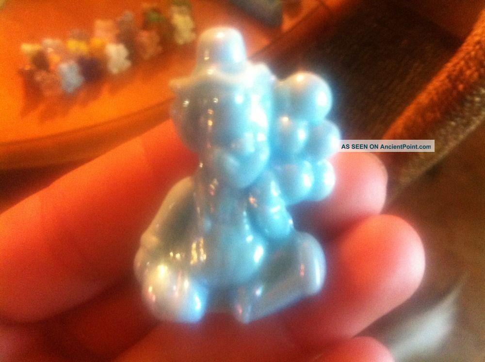 Mosser Vaseline Glass Clown Set 28 Pieces Figurines photo