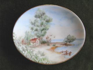 Pocelain Plate Miniature 19th Century Furstenburg Brunswick Germany. photo