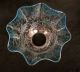 Antique Victorian Clear To Blue & Acid Etched Oil Lamp Shade Other photo 9