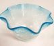 Antique Victorian Clear To Blue & Acid Etched Oil Lamp Shade Other photo 2
