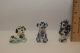 Set Of 3 Gzhel Porcelain Figurines From Russia.  Dogs And Rooster Figurines photo 1
