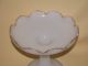 19th Century French Opaline Glass Fruit Compote,  White W/ Gold Decoration Compotes photo 5