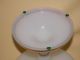 19th Century French Opaline Glass Fruit Compote,  White W/ Gold Decoration Compotes photo 8
