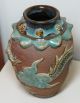 Antique Chinese Vase W/ Dragron Built Onto The Vase Vases photo 4